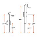 2K 15" swivel jack topwind handle RAM