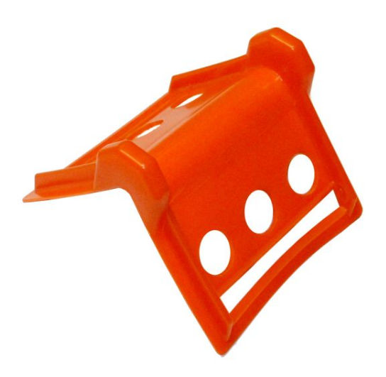 Orange plastic corner protector for 5 1/2" strap
