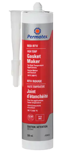 Permatex Hi-Temp Red RTV Gasket Maker, 300 ml, Tube, Red