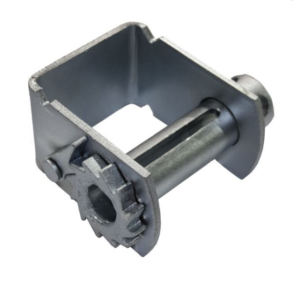 7 3/4" x 6 3/4" x 4" C-track galvanized sliding winch for strap