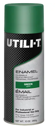 UTILI-T™ General Purpose Enamel Spray Paint, Green, Gloss, 10 oz./283 g, Aerosol Can