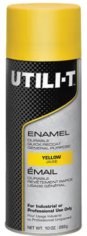 UTILI-T™ General Purpose Enamel Spray Paint, Yellow, Gloss, 10 oz./283 g, Aerosol Can
