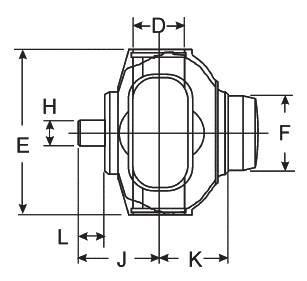 1210 series Ball Stud Tube Yoke 2-28-2407X