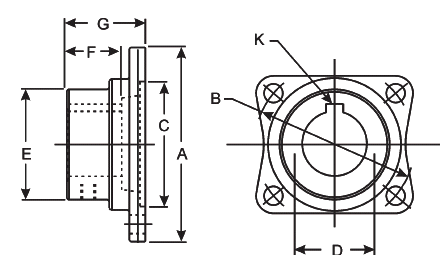 1000/1110 series Companion Flange 1-1-153