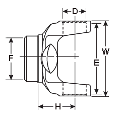 1310 Series Tube Weld Yoke 2-28-557