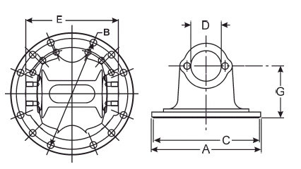 1810 Series Flanged Drive Shaft Yoke 6.5-2-329