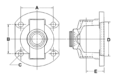 1310 series Flange Socket Yoke 211543X