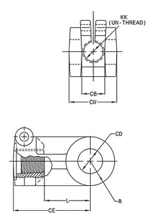 Hydraulic Cylinder Split Clevis Mount CM-RC10035