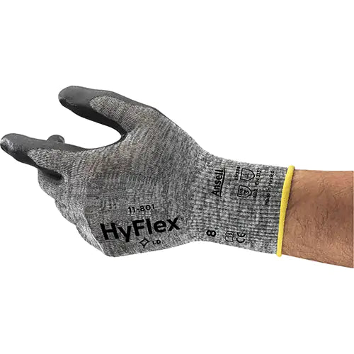 Hyflex® 11-801 Gloves, 10/X-Large, Foam Nitrile Coating, 15 Gauge, Nylon Shell