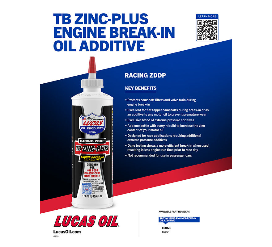 Lucas Oil 10063 Engine Break-In Oil Additive - 16 oz