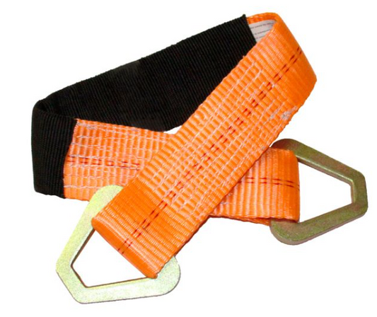 2" x 24" tow strap with 10K triangular lashing ring