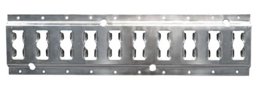 2.5mm x 10' galvanized horizontal track E+0 serie