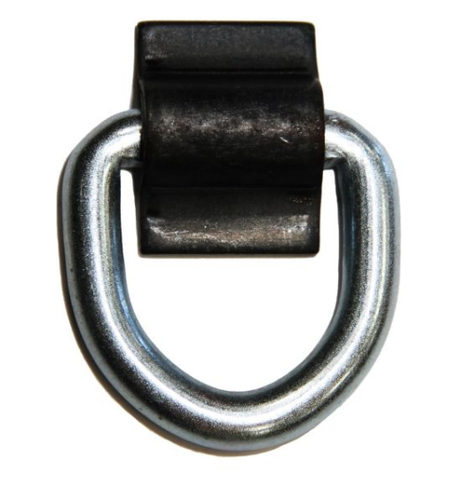 2 1/4" x 2 1/4" x 3/8" 5K tie-down ring with zinc bracket to welding