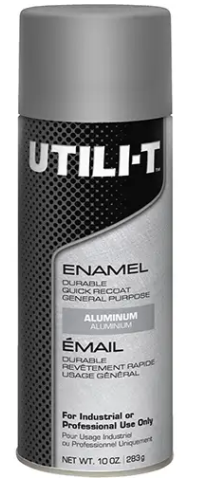UTILI-T™ General Purpose Enamel Spray Paint, Aluminum, Gloss, 10 oz./283 g, Aerosol Can