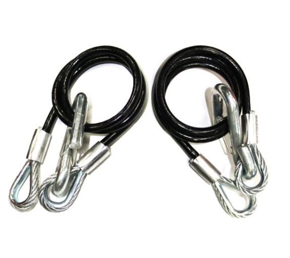 5/16" x 40" safety cable with 7.5K hooks (2)