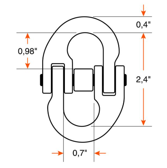 5/16" grade 100 5.7K yoke connecting link