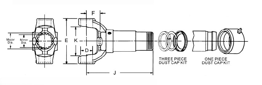 1310 series 16 spline Slip Yoke 2-3-8841KX