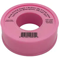 Teflon® Tape, 520" L x 1/2" W, Pink