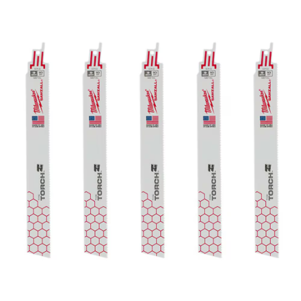 The Torch™ Sawzall® Blade, Bi-Metal, 10 TPI, 12" L x 1" W