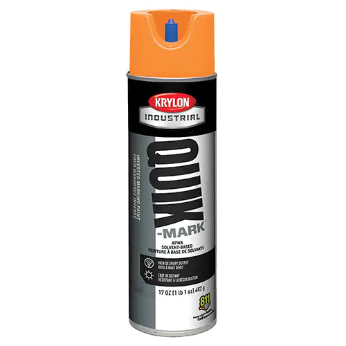 Industrial Quik-Mark™ Solvent-Based Inverted ORANGE Marking Paint, 17 oz., Aerosol Can