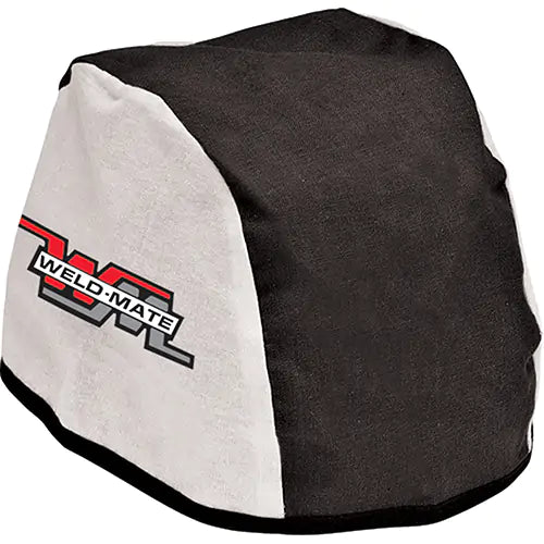 Cotton Welder's Beanie, One Size, Black/White
