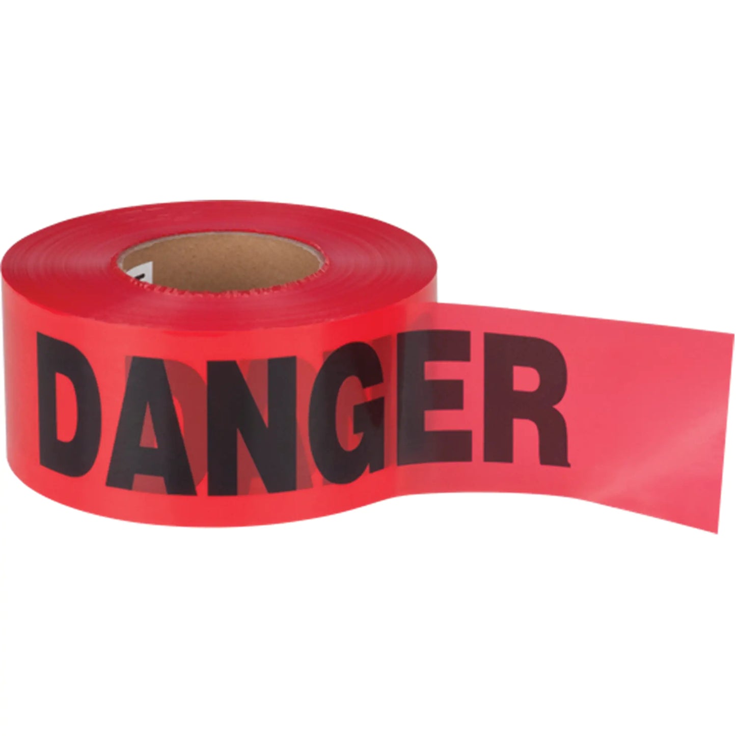 "Danger" Barricade Tape, Bilingual, 3" W x 1000' L, 2.5 mils, Black on Red