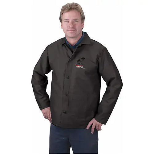 Flame Retardant Jacket, Cotton, 2X-Large, Black