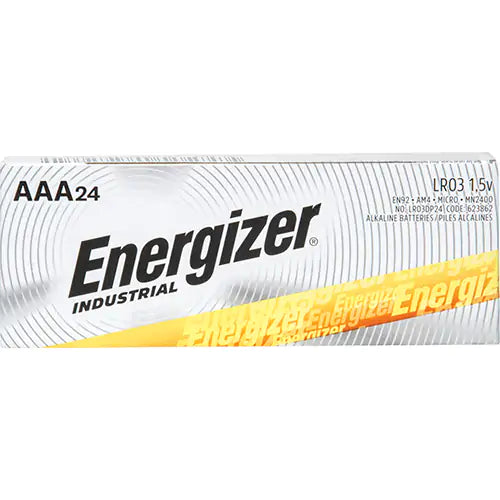 Alkaline Industrial Batteries, AAA, 1.5 V Box of 24