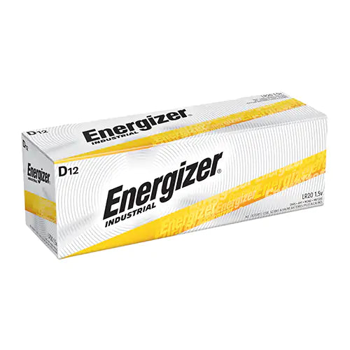Alkaline Industrial Batteries, D, 1.5 V Box of 12